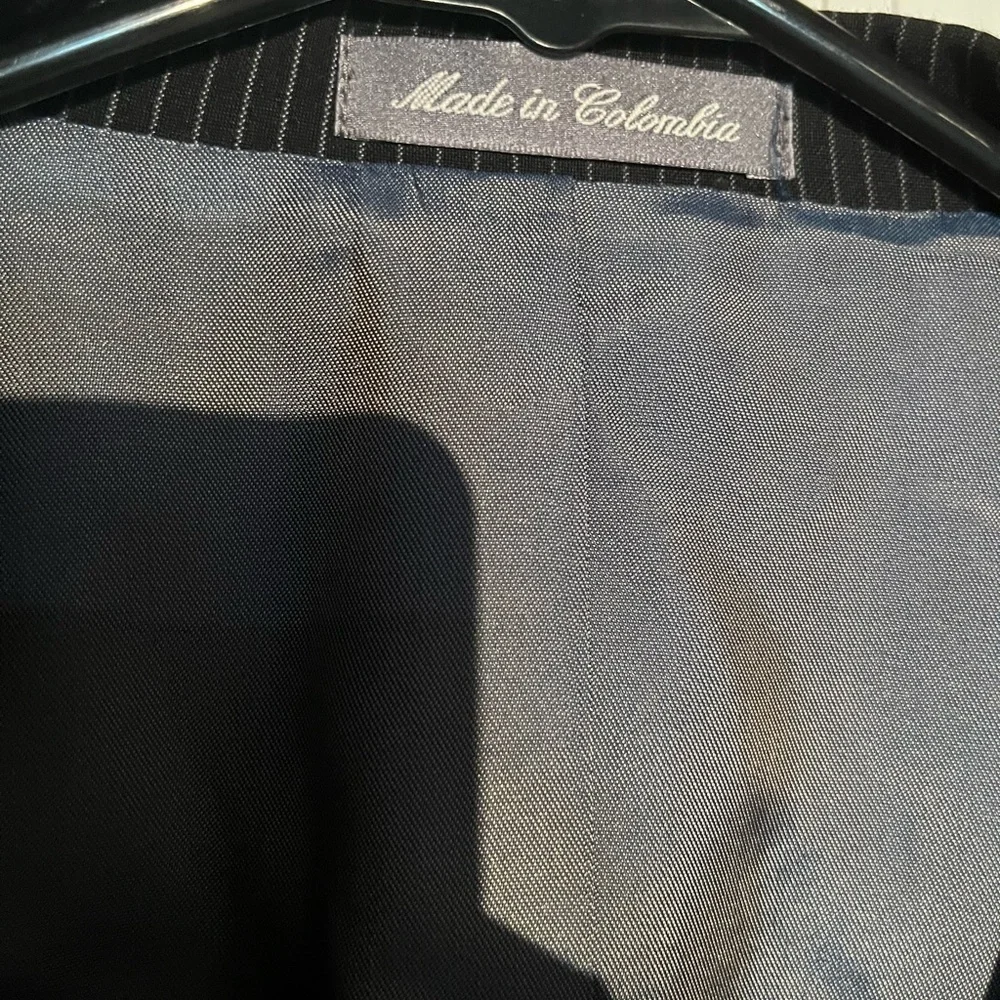 Oscar De La Renta Blazer Sports Coat Men striped office Black 42R - Picture 4 of 7